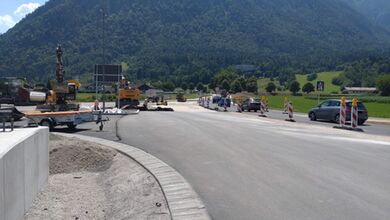 Baustelle Kreisverkehr Juli 2025