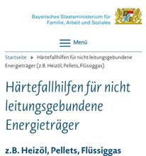 Härtefallhilfen für Heizkosten